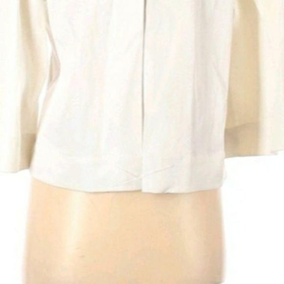 Sharagano Studio Cropped Peacoat Military Jacket Double Breasted White Sz S - Picture 7 of 10